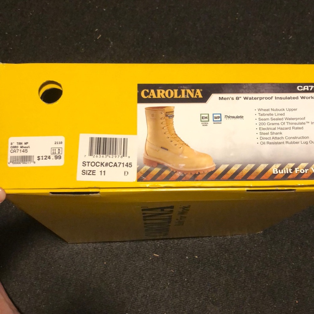 Carolina Size 11.Men’s 8” Waterproof Insulated Work Boot. Brand new.